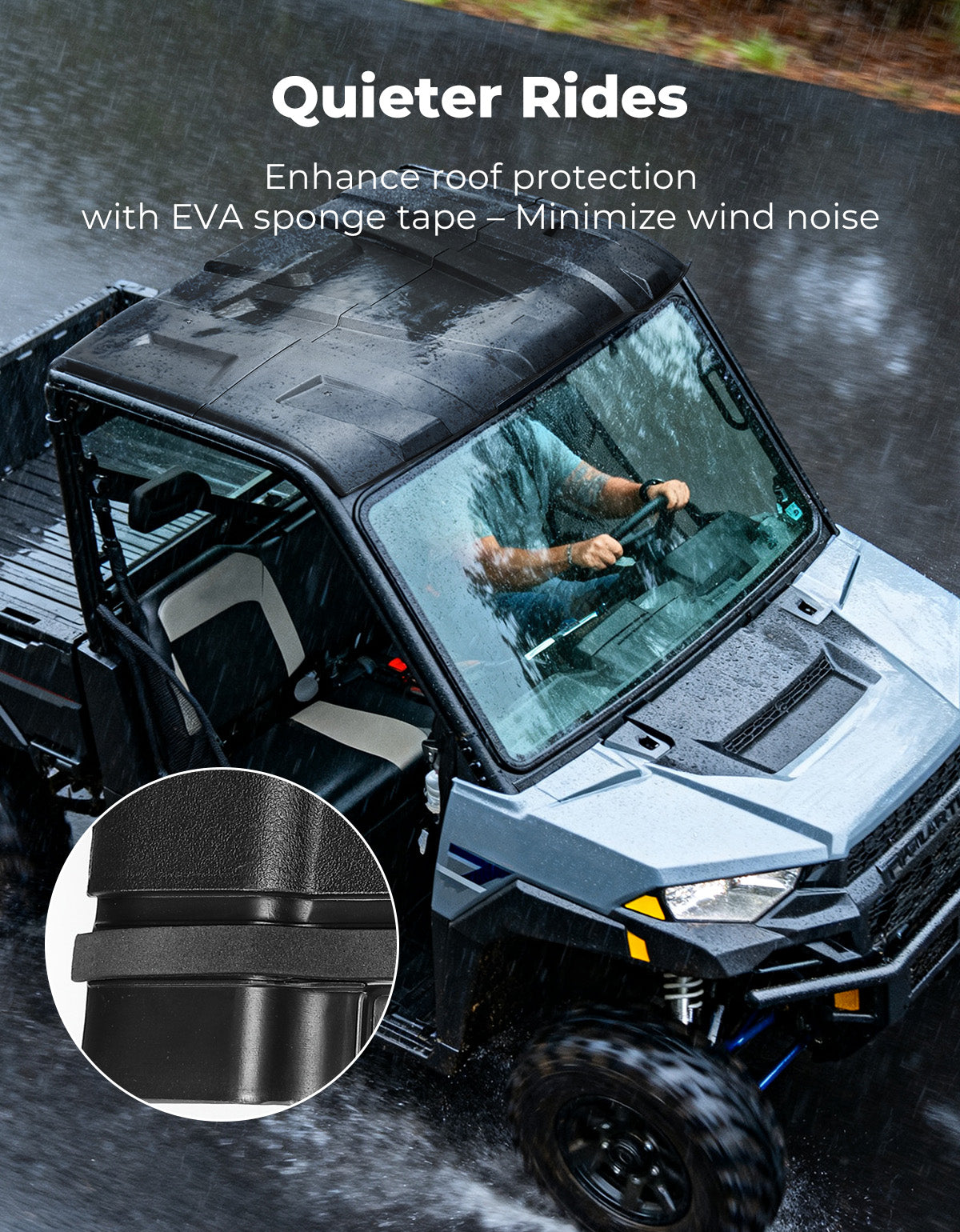 Plastic Hard Roof 3-Seat for Polaris Ranger XP 1000/ 1000/ XP 900