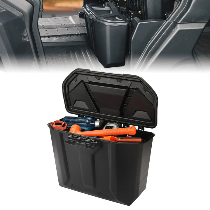 Removable Storage Bin / Box 14.7L for Can-Am Defender HD5|7|8|9|10（Passenger Side Underseat Storage Box）