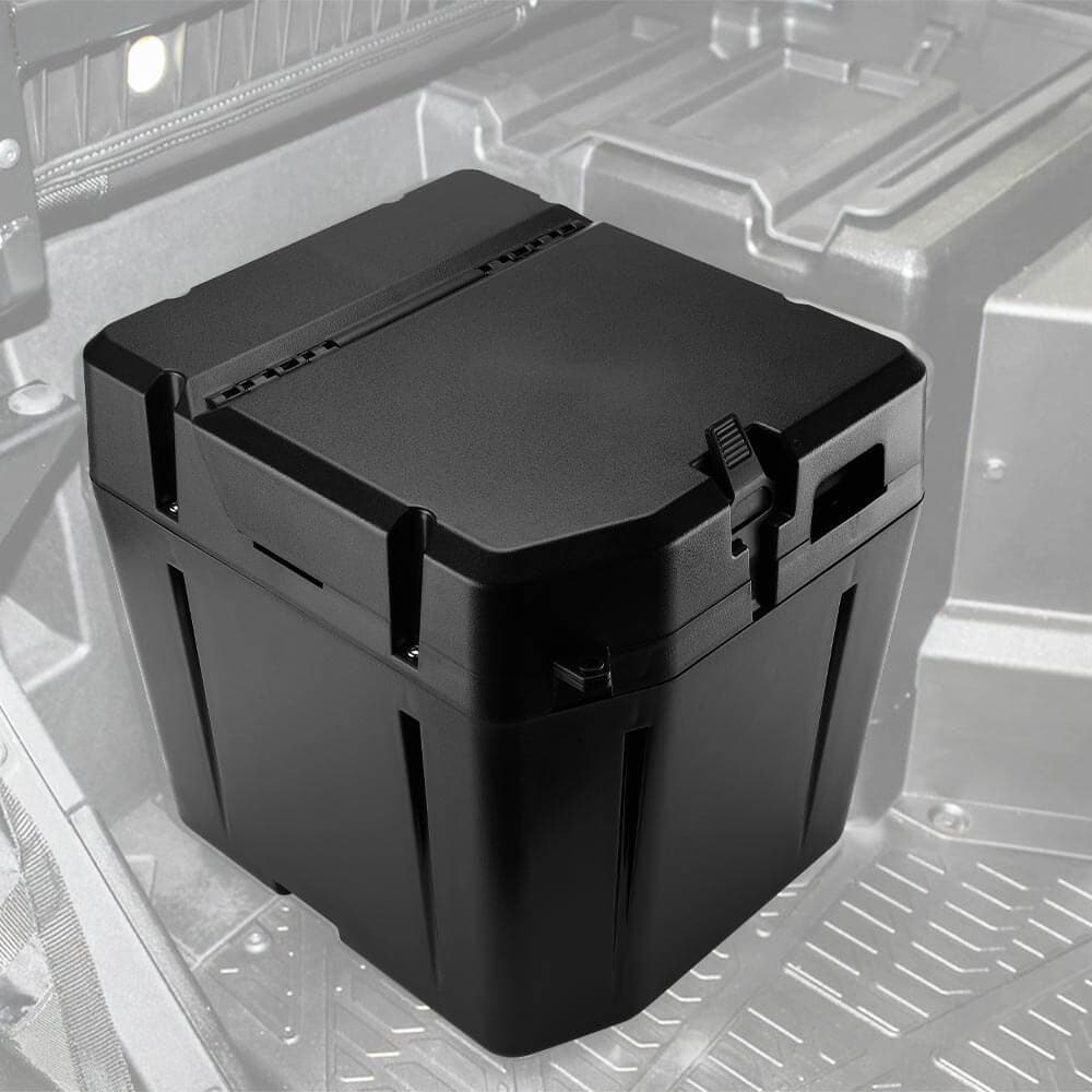 Polaris Ranger XP 1000 Adjustable Break Away Side Mirrors & Under Seat Storage Box - KEMIMOTO