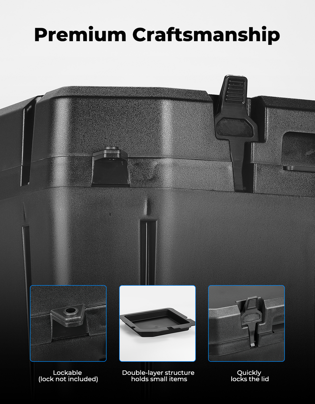 Under Seat Dry Storage Box for Polaris Ranger XP 1000/CREW