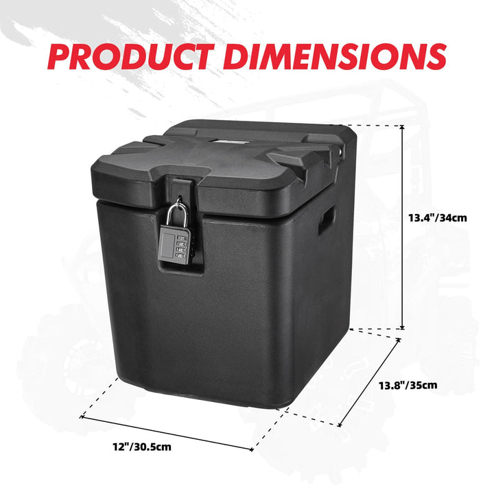 Polaris Ranger XP 1000 Adjustable Break Away Side Mirrors & Under Seat Storage Box - KEMIMOTO