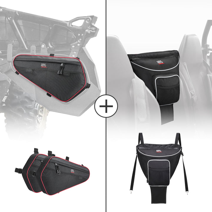 Lower Door Storage Bags& Center Storage Bag for Polaris RZR