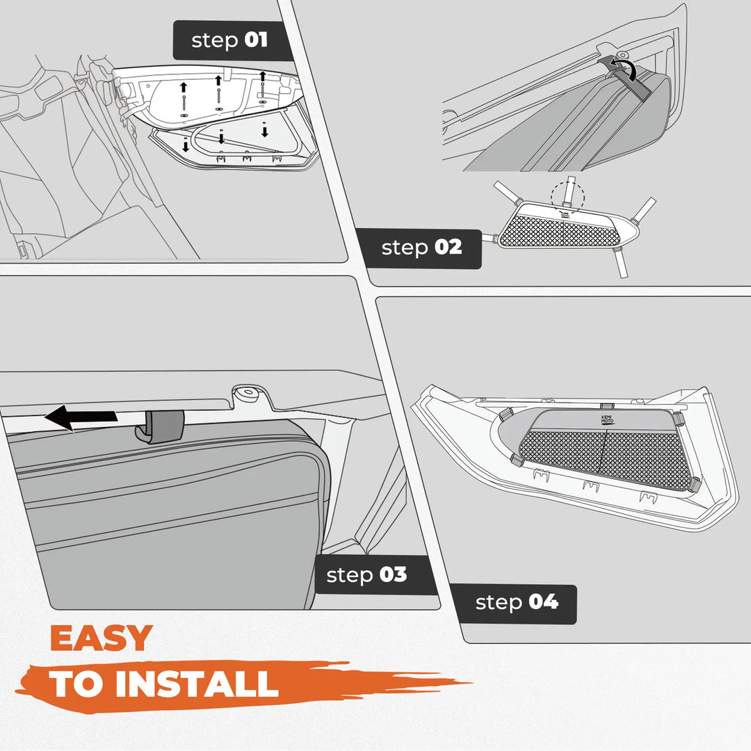 Lower Door Storage Bags for Can Am Maverick X3/MAX - Set of Two