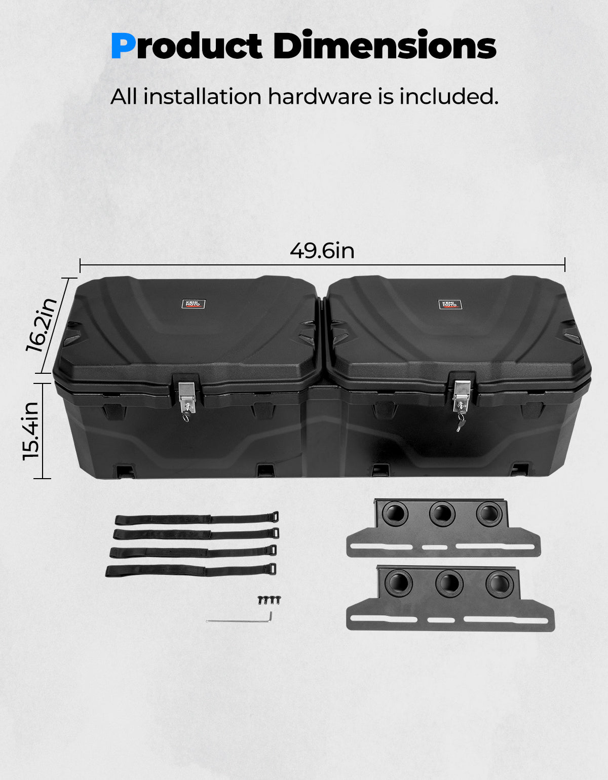 110L/29Gal UTV Bed Storage Box For CFMOTO Uforce 1000 | 1000XL
