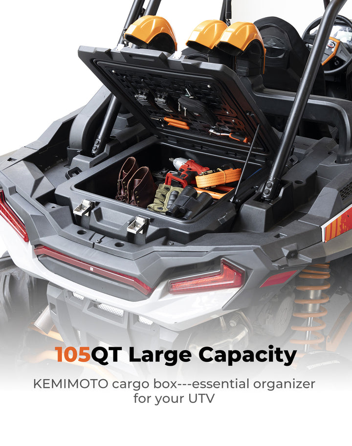 100L UTV Rear Cargo Box for Polaris RZR XP 1000 /4 (2019-2023)