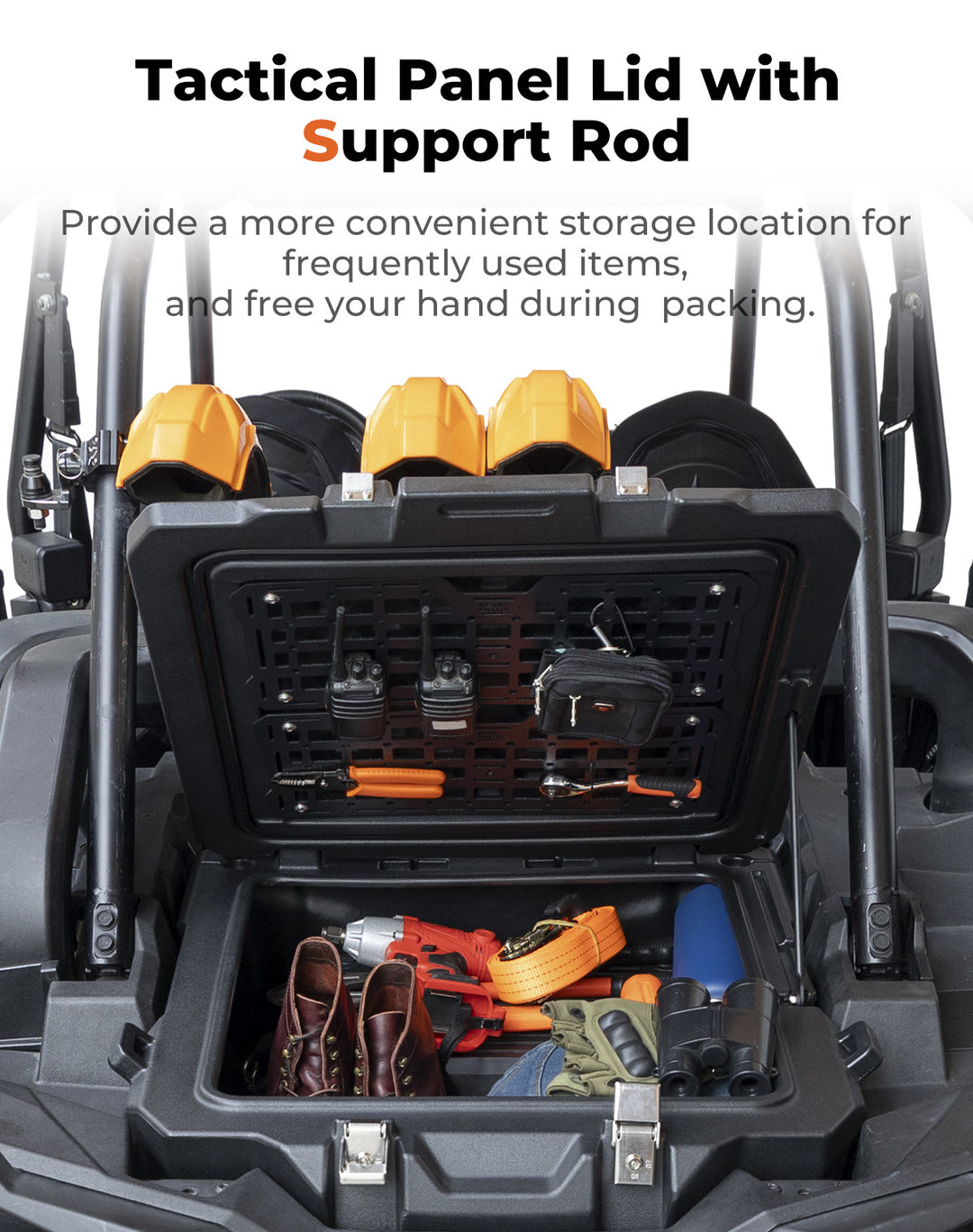 100L UTV Rear Cargo Box for Polaris RZR XP 1000 /4 (2019-2023)