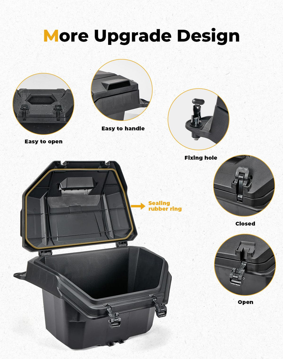 Rear Cargo Box 55QT for Polaris RZR XP 1000/4 1000 2024-2025 - Kemimoto