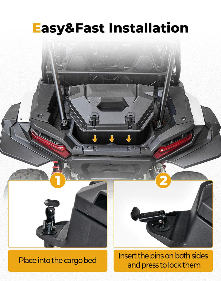 Rear Cargo Box 55QT for Polaris RZR XP 1000/4 1000 2024-2025 - Kemimoto