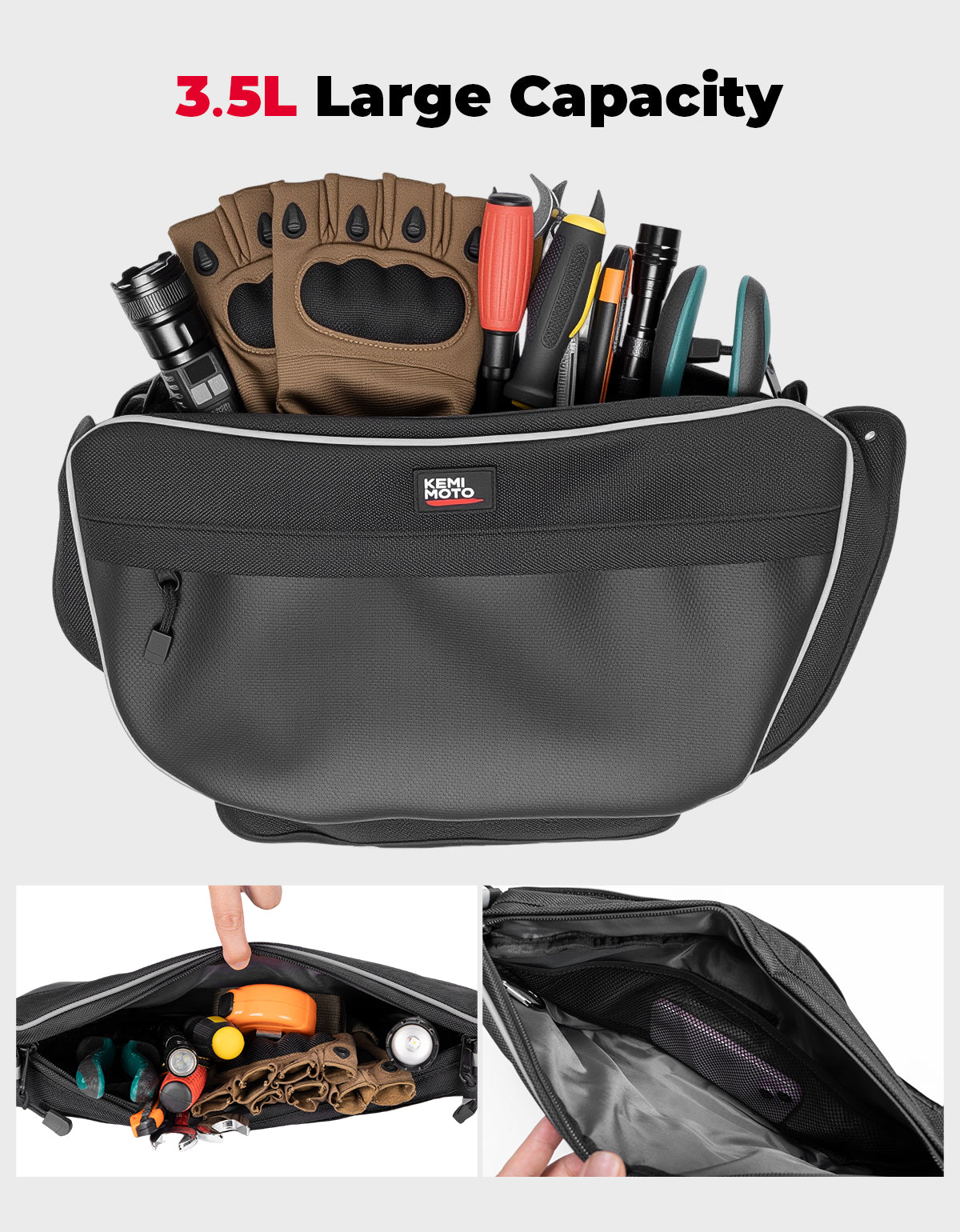 3.5L Door Storage Bags For Wolverine RMAX - Kemimoto