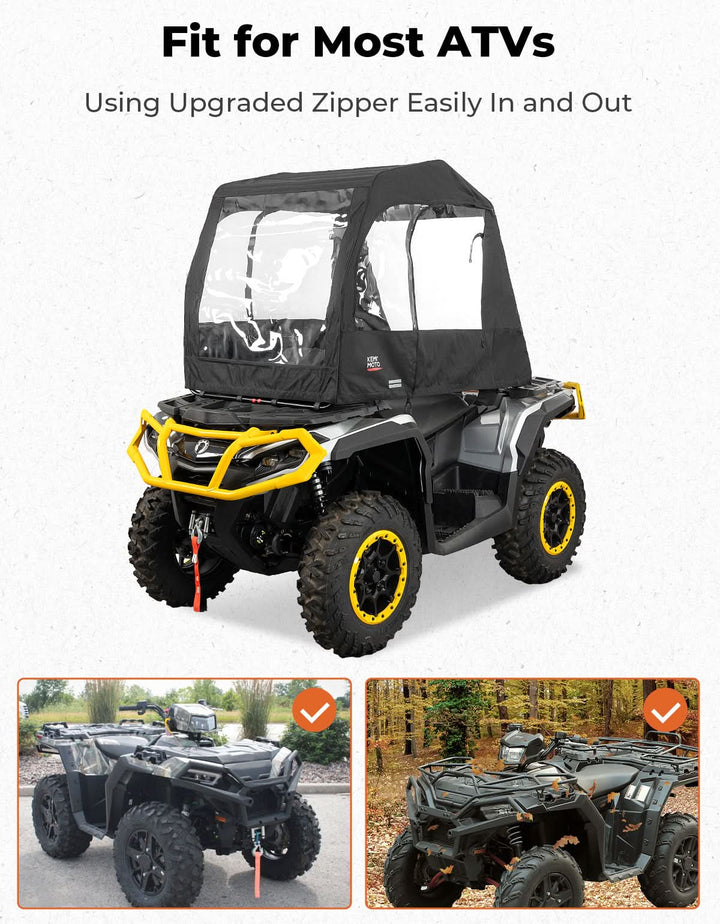 Universal ATV Cab Enclosure for Polaris|Can-Am|Kawasaki|CFMOTO