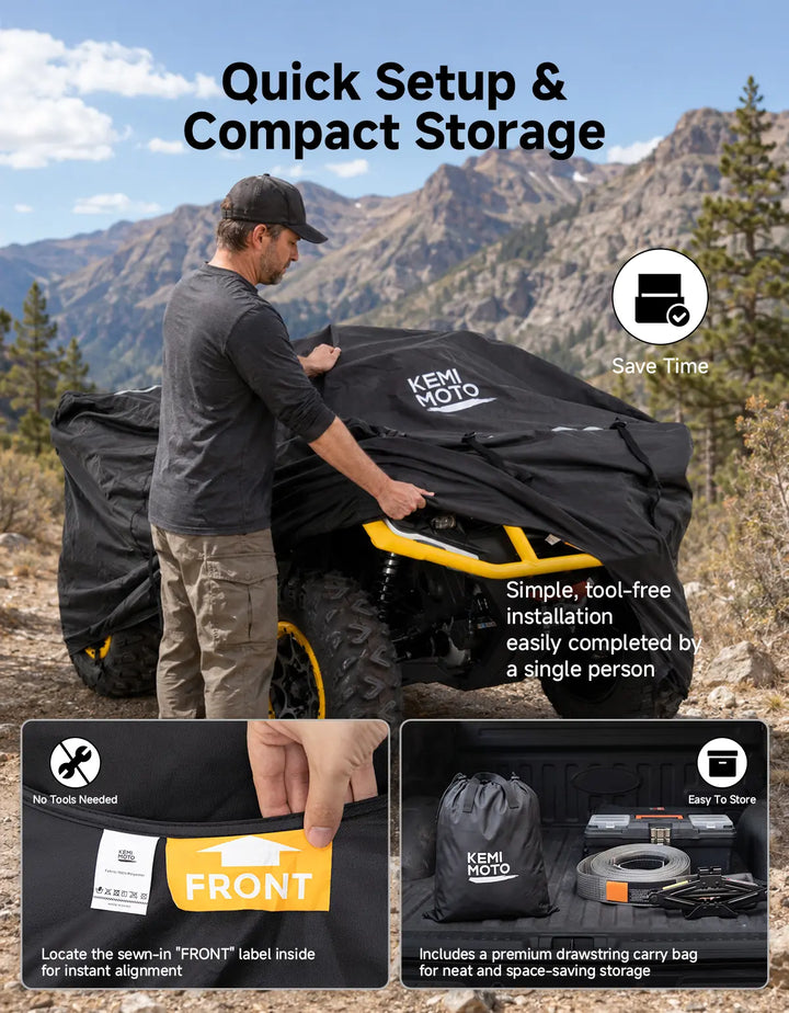 600D Trailerable ATV Cover for Polaris Sportsman 570 / 850