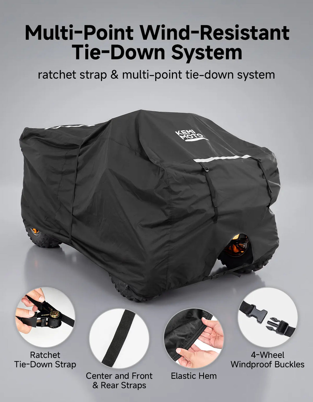 600D Trailerable ATV Cover for Polaris Sportsman 570 / 850