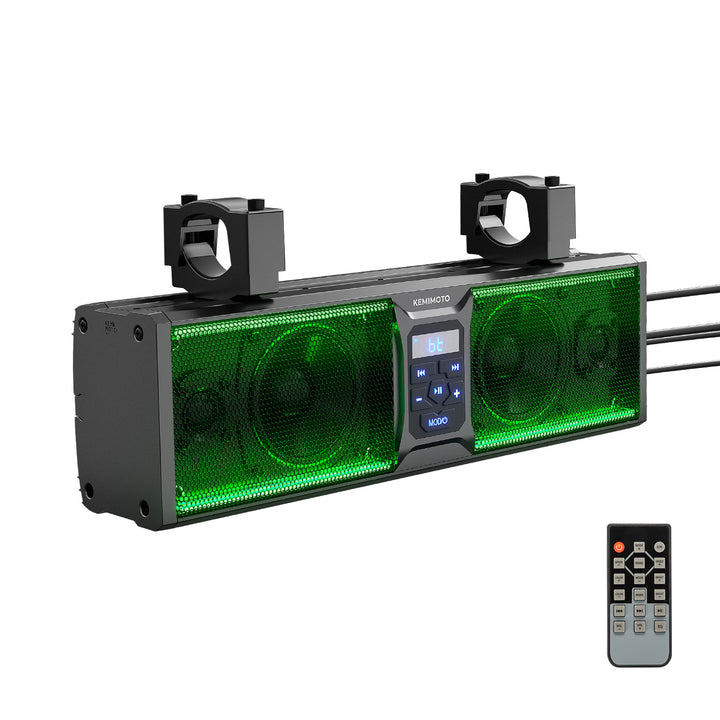 4 Speaker 16 Inch RGB Universal Sound Bar for 1.75''-2.25'' Roll Bar