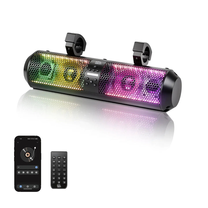 18" UTV Sound Bar with RGB & Bluetooth for 1.56"-2.25" Cages
