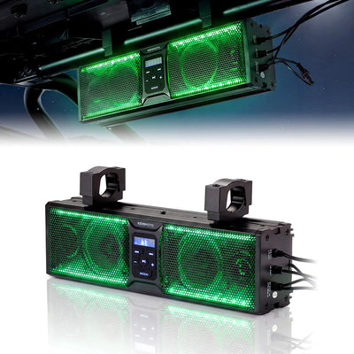 4 Speaker 16 Inch RGB Universal Sound Bar for 1.75''-2.25'' Roll Bar