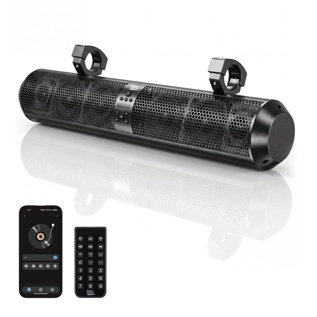 6 Speaker 28‘’ UTV Bluetooth Sound Bar for 1.56"-2.25" Roll Bar