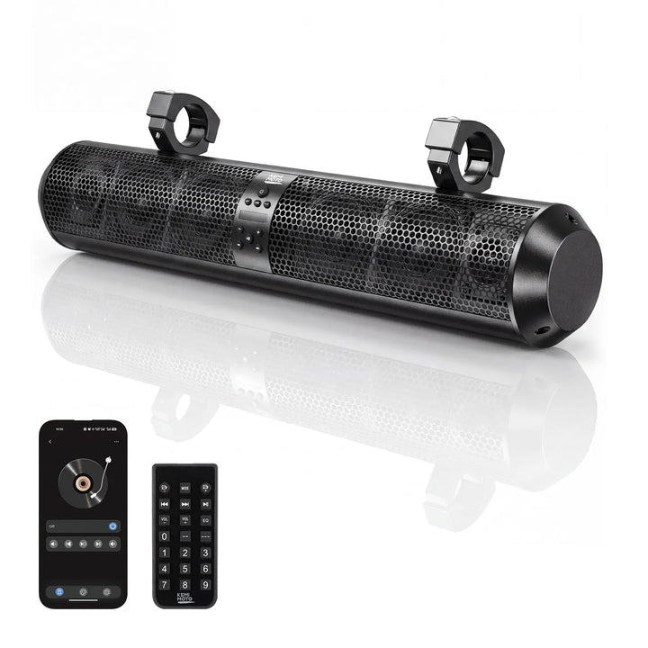 6 Speaker 28‘’ UTV Bluetooth Sound Bar for 1.56"-2.25" Roll Bar