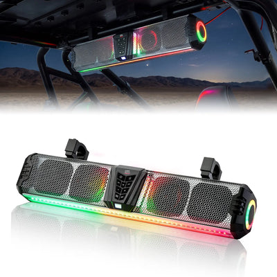 KEMIMOTO Midnight S60 26" Aluminum 4-Speaker RGB Soundbar Silver