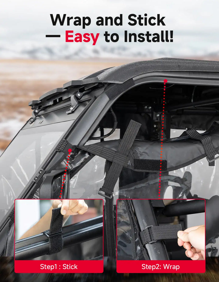 KEMIMOTO Soft Zipper Doors Compatible with CFMOTO UFORCE 1000 XL 2022-2026