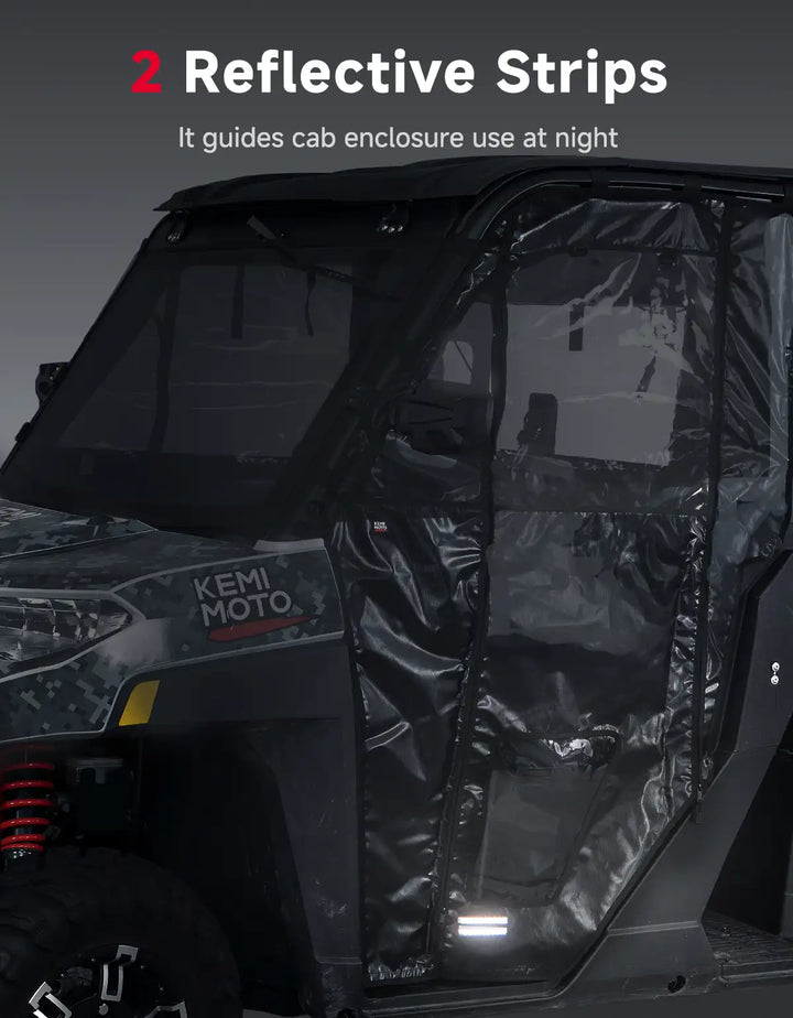 KEMIMOTO UTV Soft Doors Compatible with Polaris Ranger XP 1000 and Ranger 1000 2017-2026