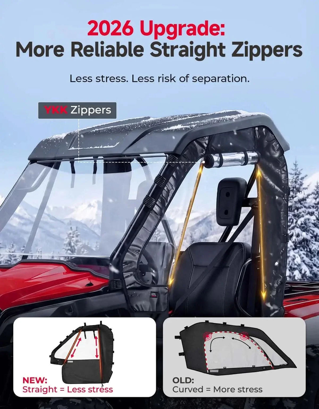 UTV Soft Upper Doors For Honda Pioneer 500/520