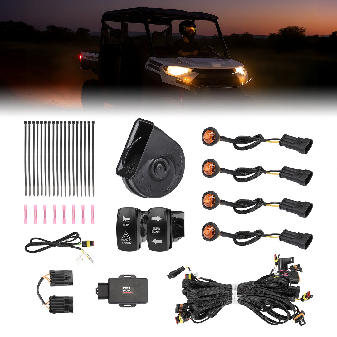 UTV Turn Signal Kit for 2018+ Ranger XP 1000/Crew/2014-2023 RZR XP 1000 - Kemimoto