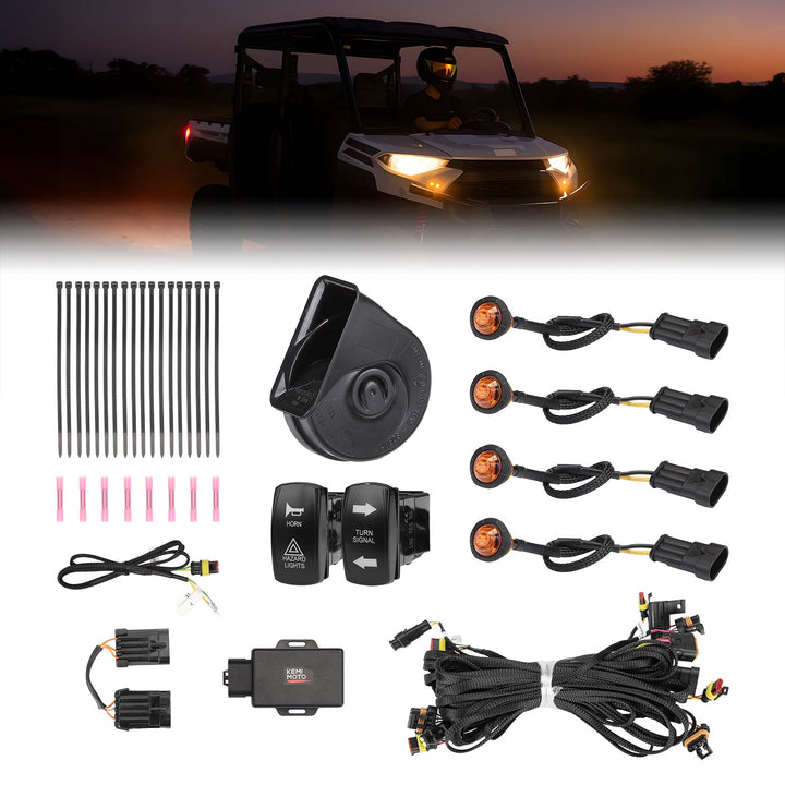 UTV Turn Signal Kit for 2018+ Ranger XP 1000/Crew/2014-2023 RZR XP 1000 - Kemimoto