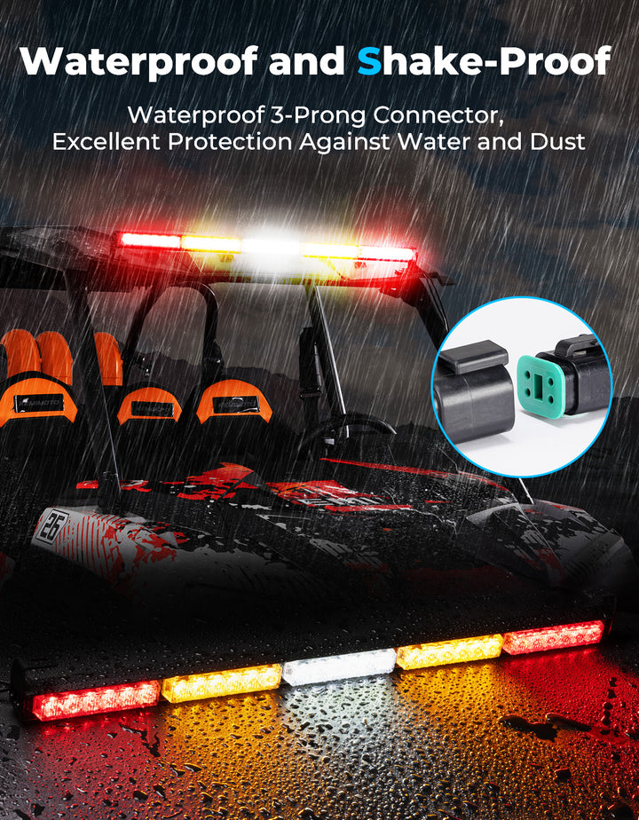 30 inch UTV Chase Light Bar for Can-Am | Polaris | CFmoto | Kawasaki