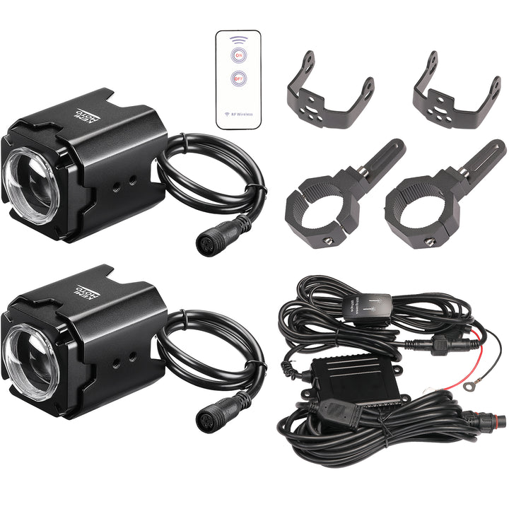 UTV Bluetooth Sound & Light Combo Kit for Can-Am / Polaris / CFMOTO (1.5"-2.25" Roll Bar)