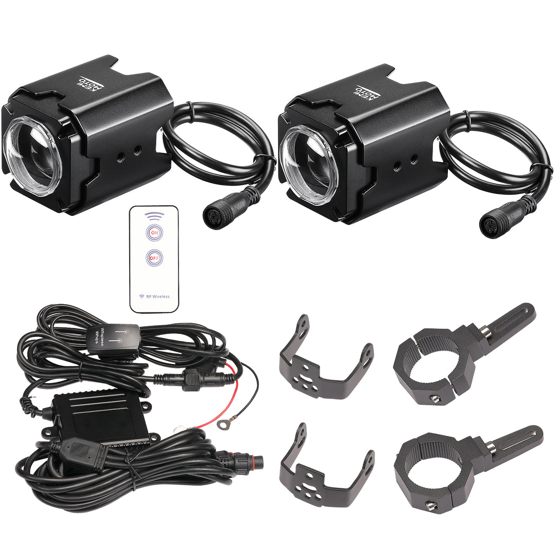 UTV Spot Beam Pod Lights w/ 1.5''-2'' Tube Clamp Kit for Can-Am Polaris CFMOTO