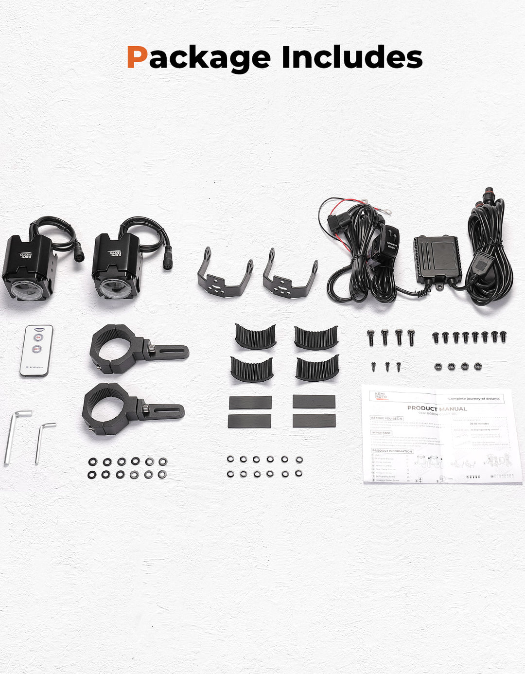 UTV Bluetooth Sound & Light Combo Kit for Can-Am / Polaris / CFMOTO (1.5"-2.25" Roll Bar)
