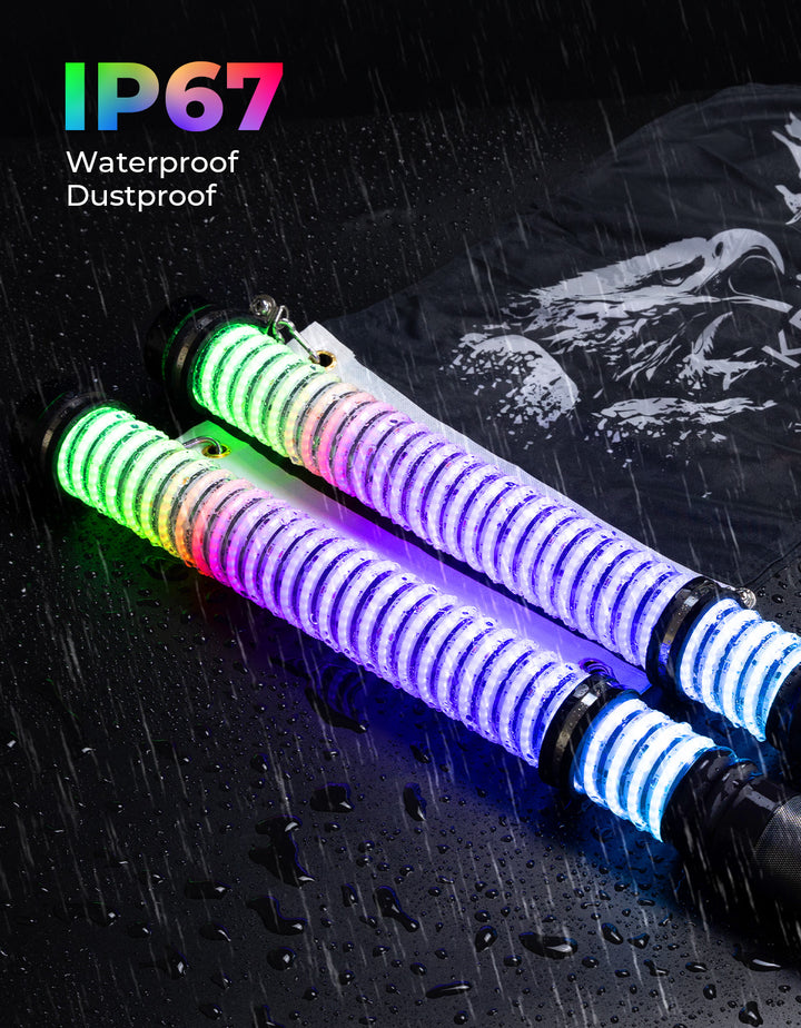 2PCS 2FT COB Fat Whip Lights w/Turning Signal Function for UTV ATV Buggy Boat