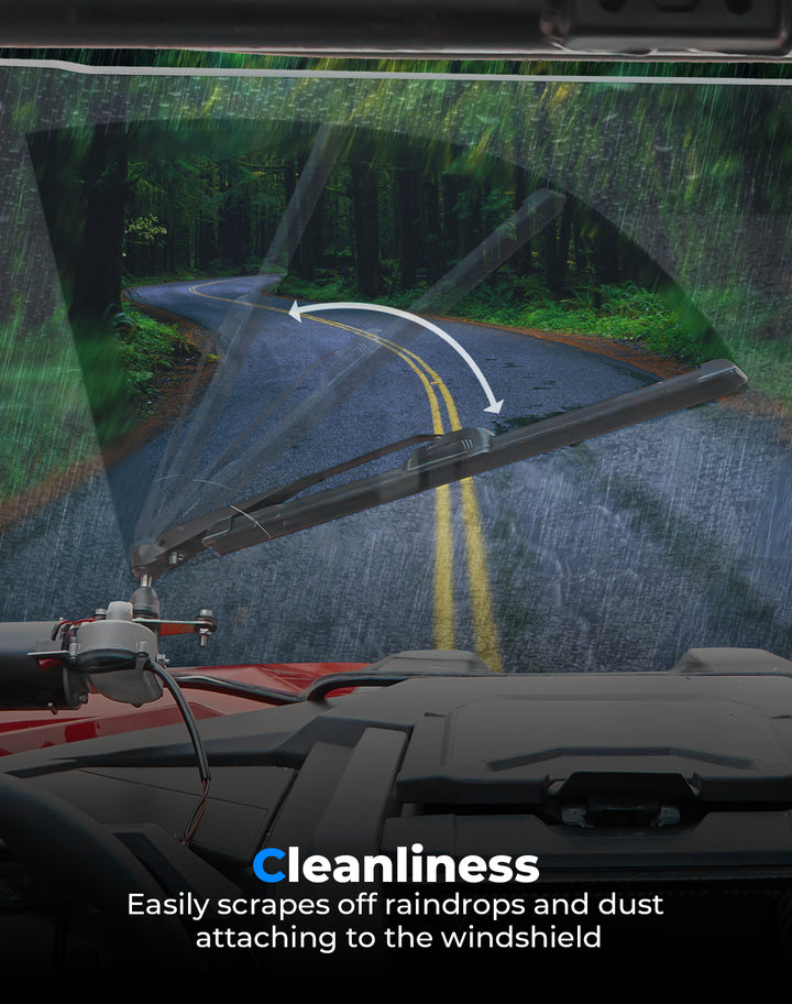 12V Electric Windshield Wiper Kit 16" for most UTV