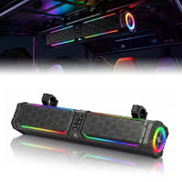 KEMIMOTO Midnight 70 Gen2 UTV Soundbar For Can am Polaris 680W Max Power, IP66 Waterproof & Dual Passive Radiators