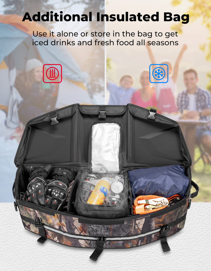 Upgraded 50L ATV Cargo Bag – Front/Rear Rack Cooler & Storage Box, Fits Can-Am X3, Outlander, Renegade 500–1000