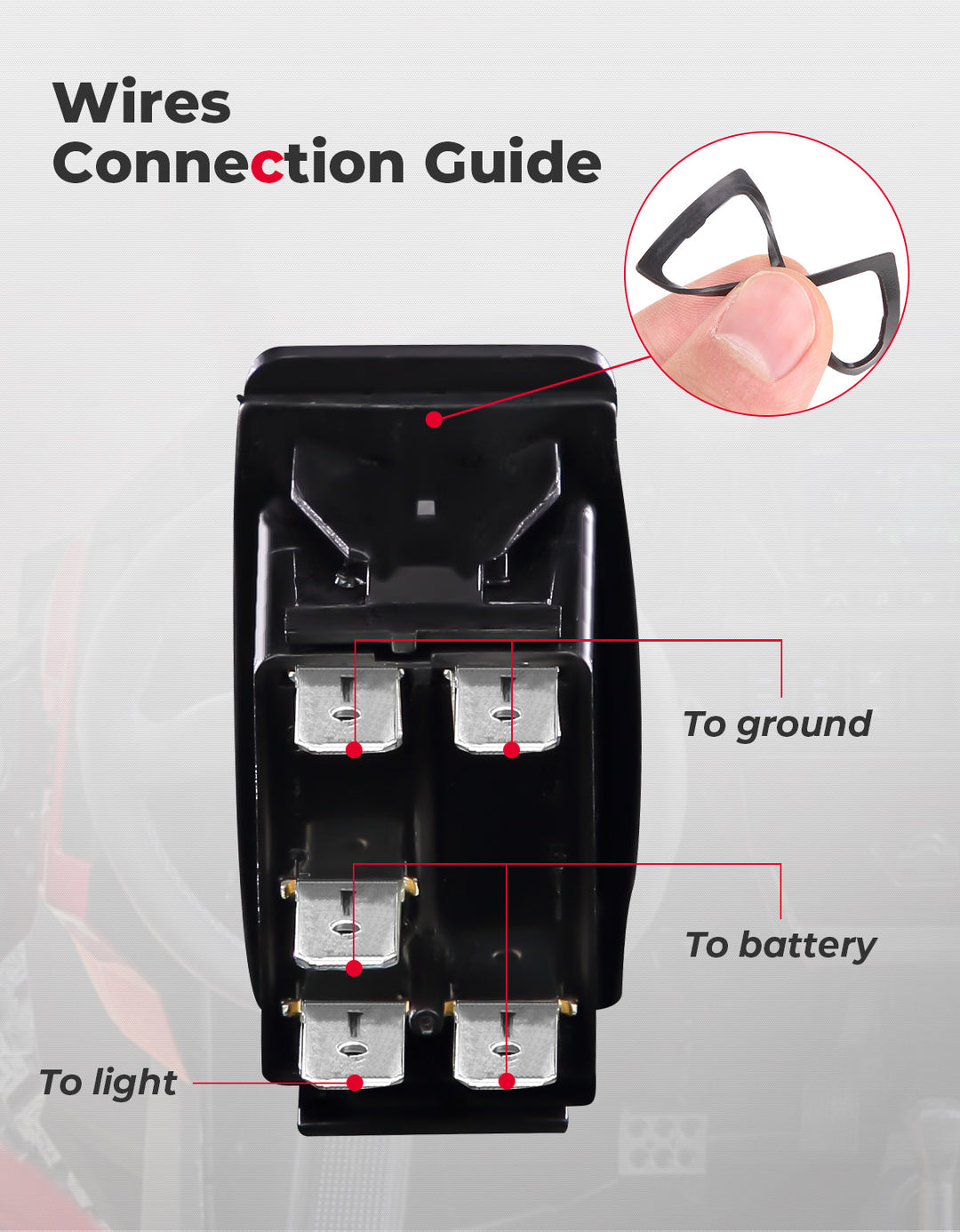 5Pin UTV ATV Rocker Switch