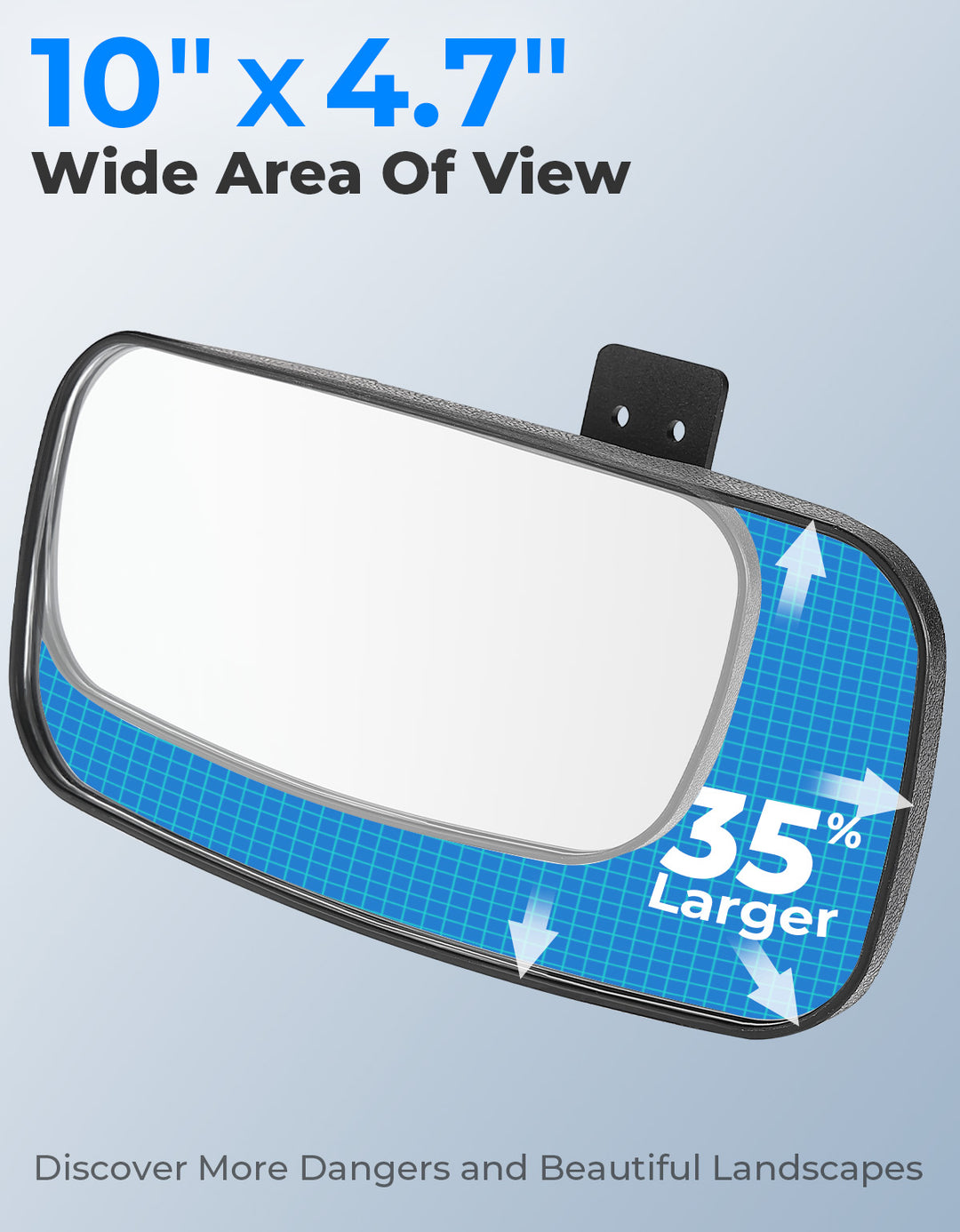 Rear View Mirror for Polaris Ranger 500 570 900 XP 1000 XP