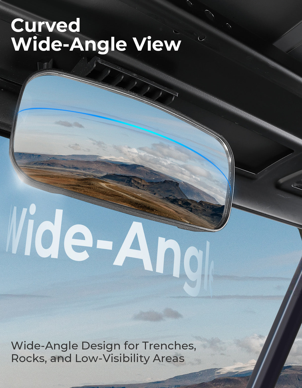 Rear View Mirror for Polaris Ranger 500 570 900 XP 1000 XP