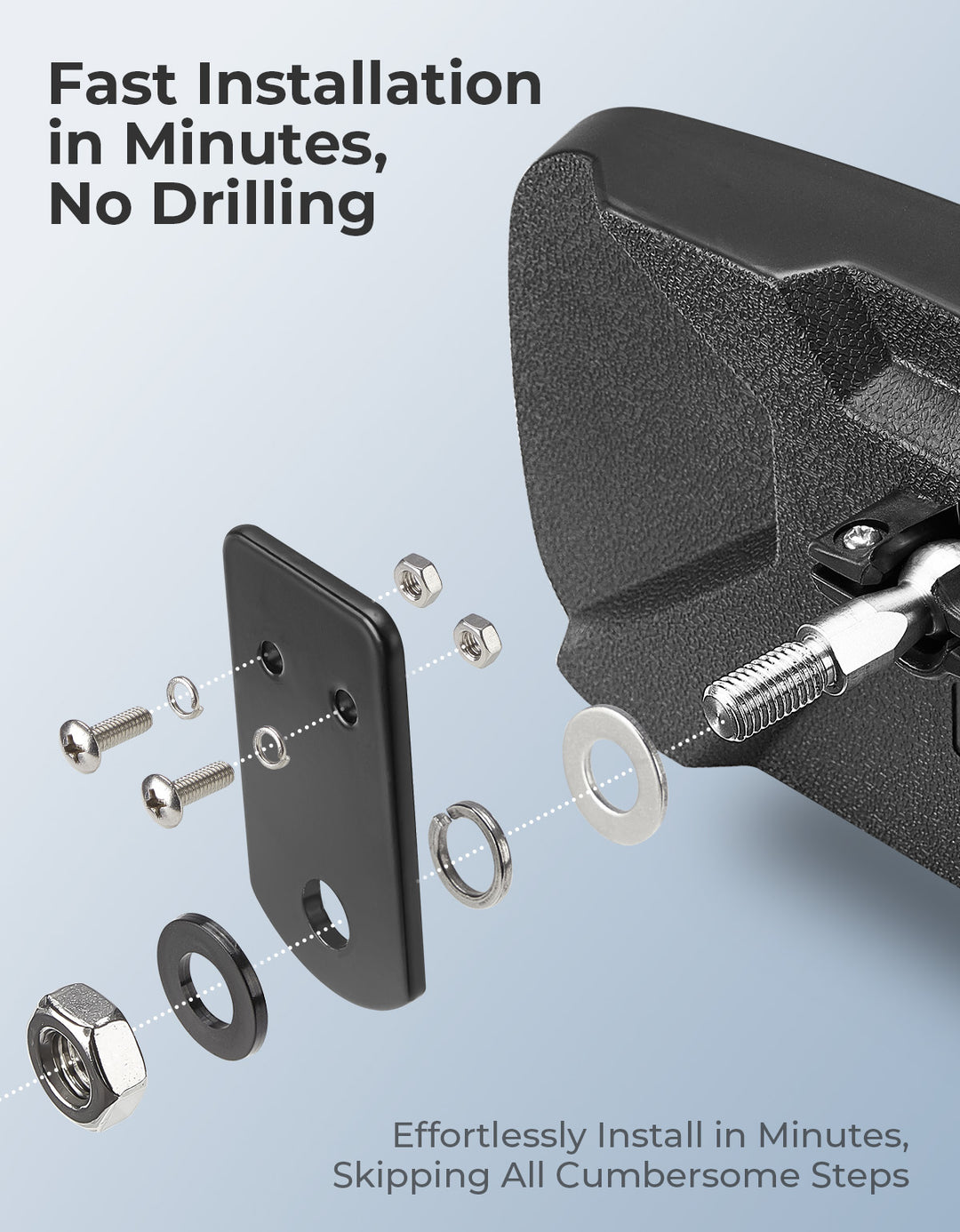 Rear View Mirror for Polaris Ranger 500 570 900 XP 1000 XP