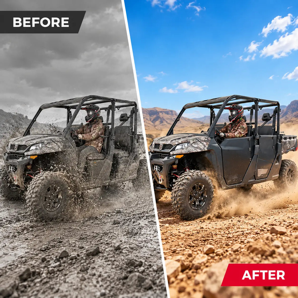 Added Side Protection for Rough-Terrain Riding