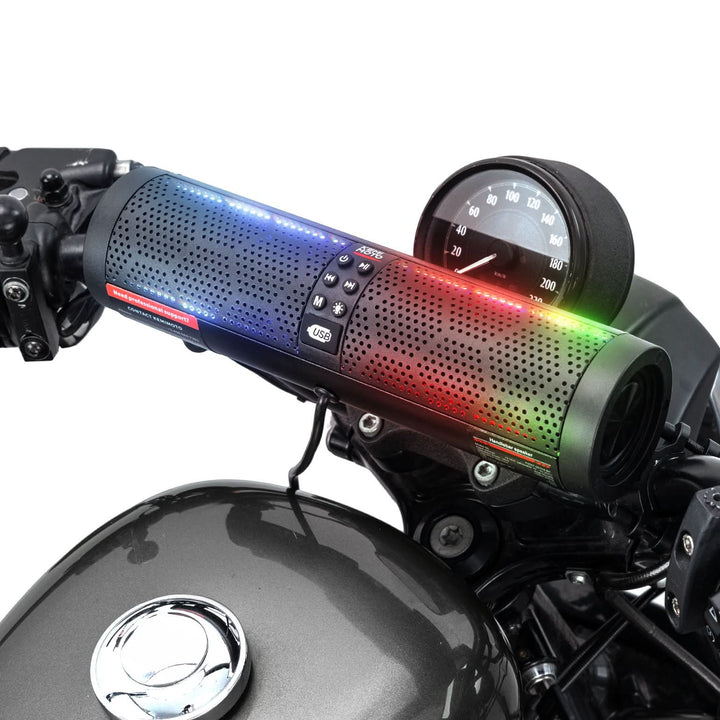 Motorcycle Bluetooth Sound Bar 4 Speakers Waterproof RGB Handlebar
