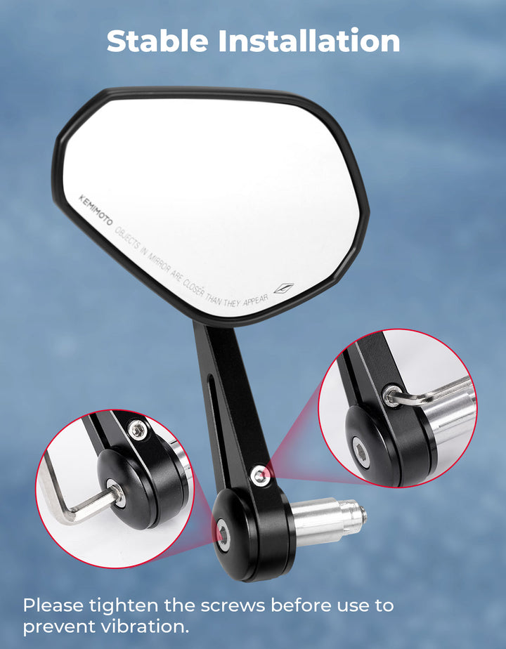 Motorcycle Bar End Mirrors for Sportster, Softail, Dyna, Road King