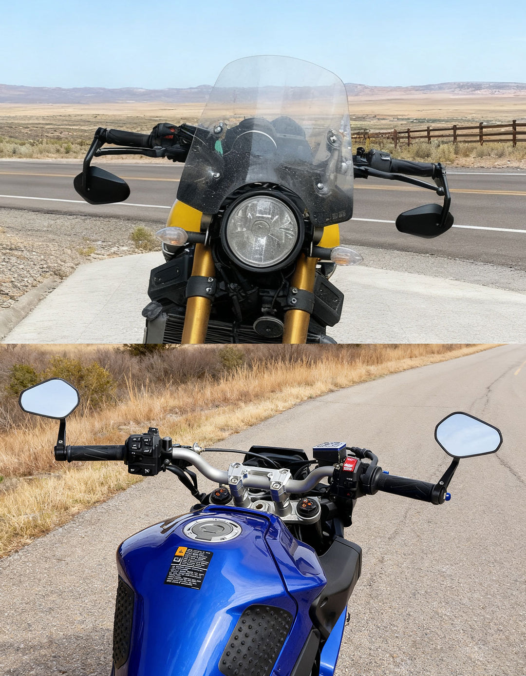 Motorcycle Bar End Mirrors for Sportster, Softail, Dyna, Road King