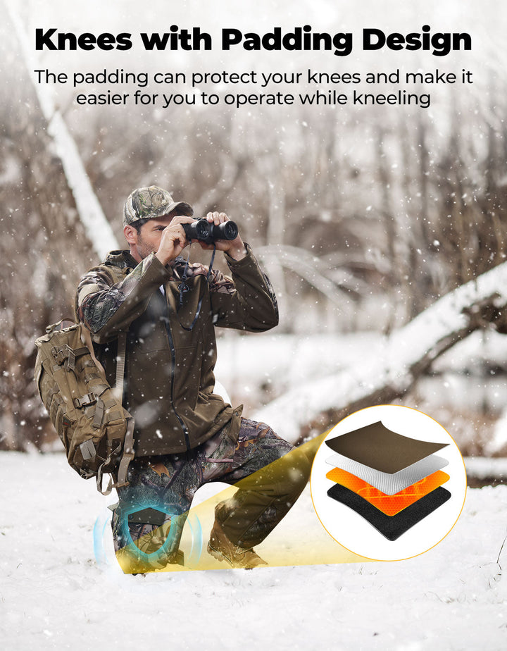 Heated Pants Padded Knees Design for Hunting