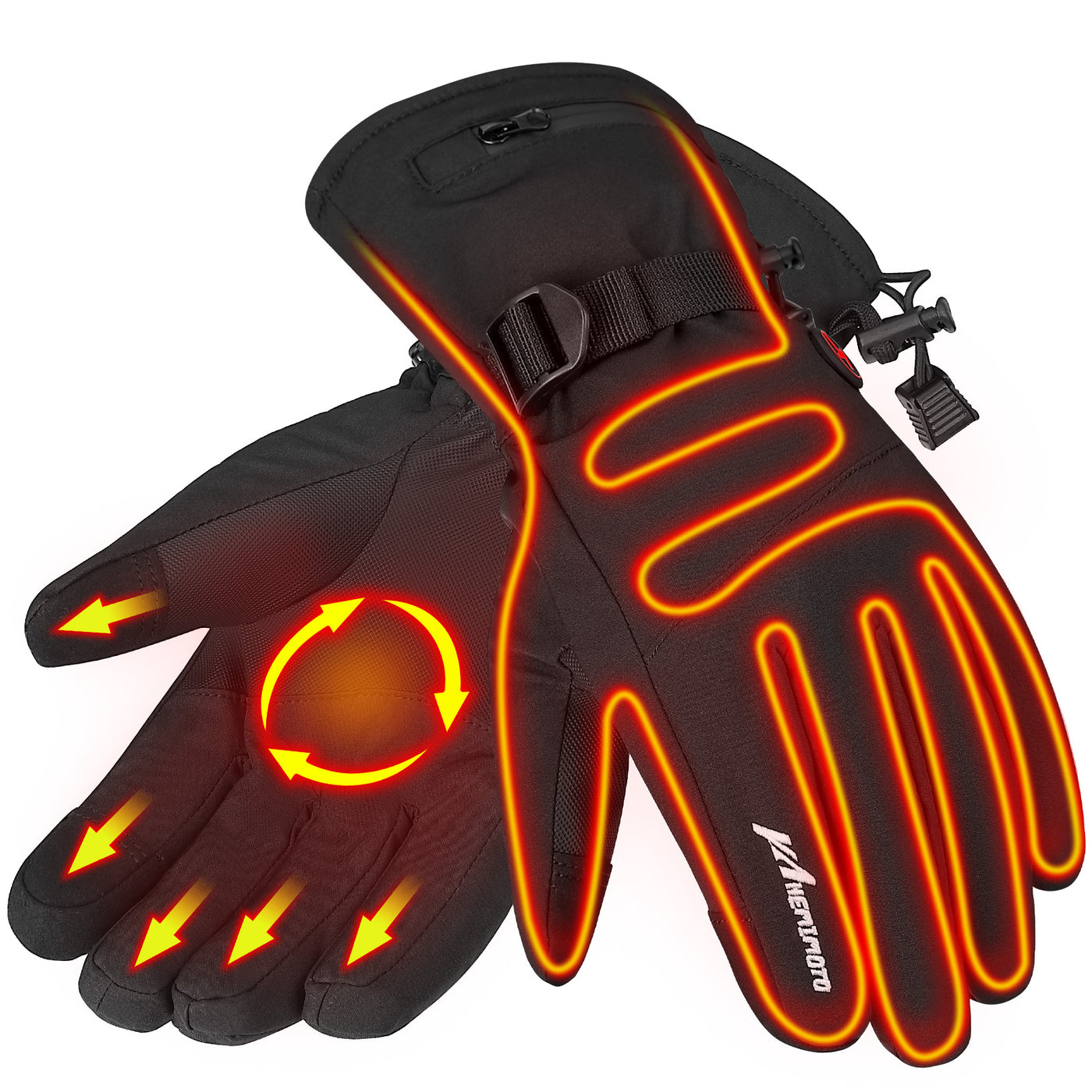 Upgrade Heated Gloves Ice Fishing Rechargeable Waterproof
