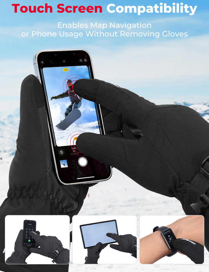 Upgrade Heated Gloves Ice Fishing Rechargeable Waterproof