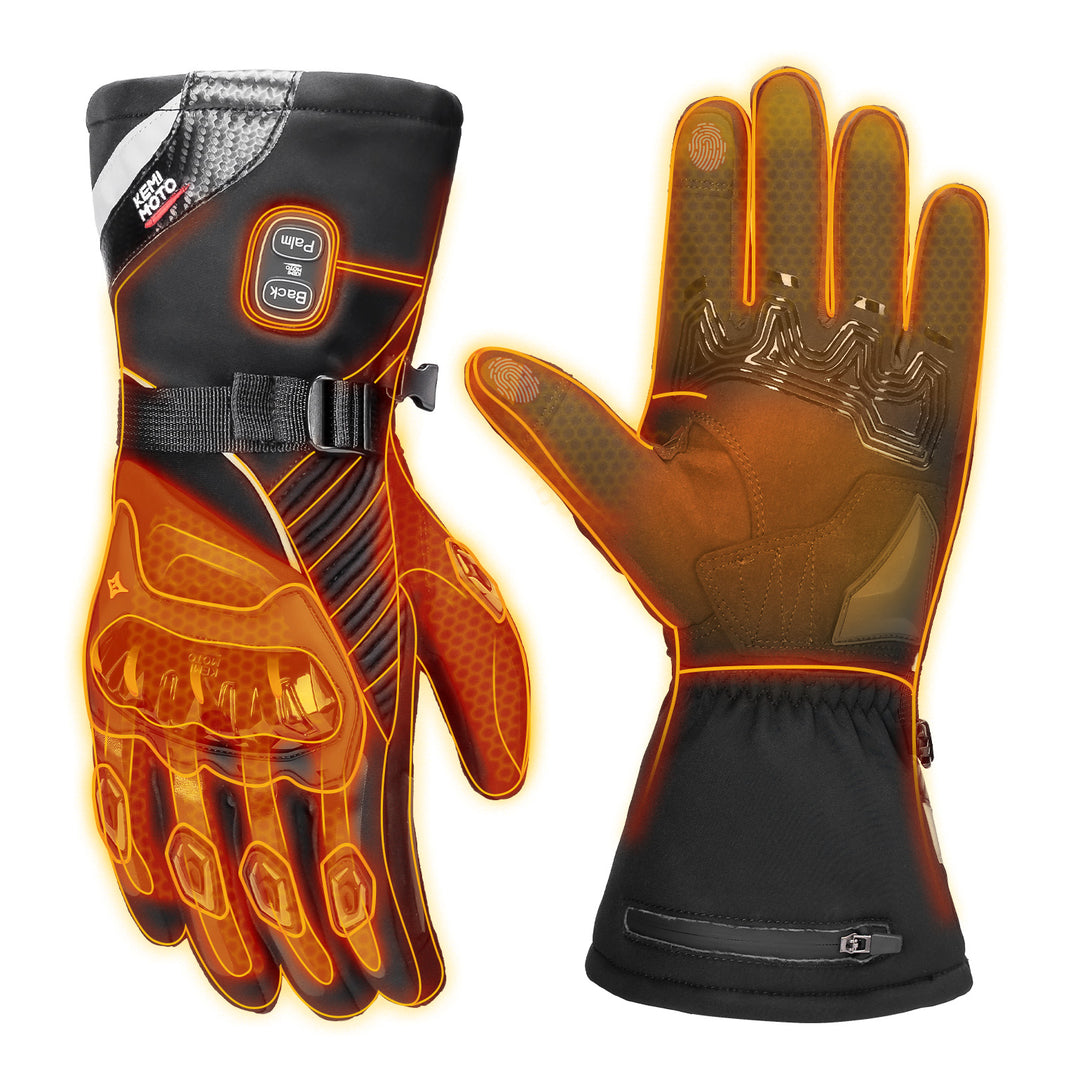 Heated Motorcycle Gloves, 3 Heating Modes with 2500mAH Battery