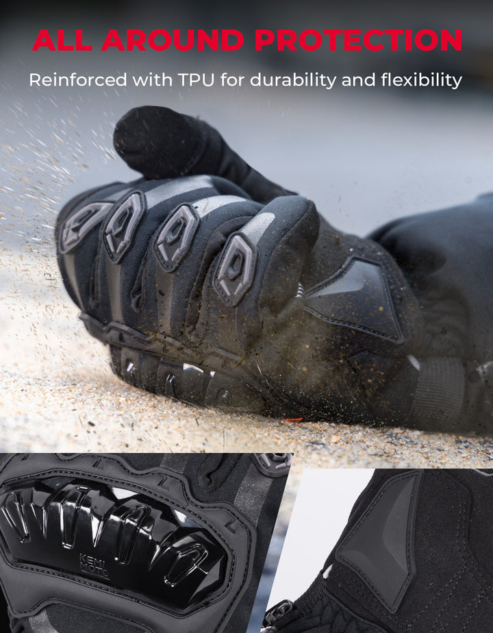 Heated Motorcycle Gloves, 3 Heating Modes with 2500mAH Battery