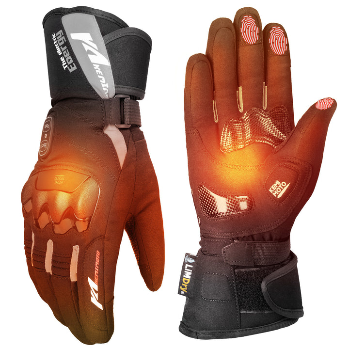 Heated Gloves Waterproof Touchscreen with 7.4V 2500mAh Rechargeable Battery