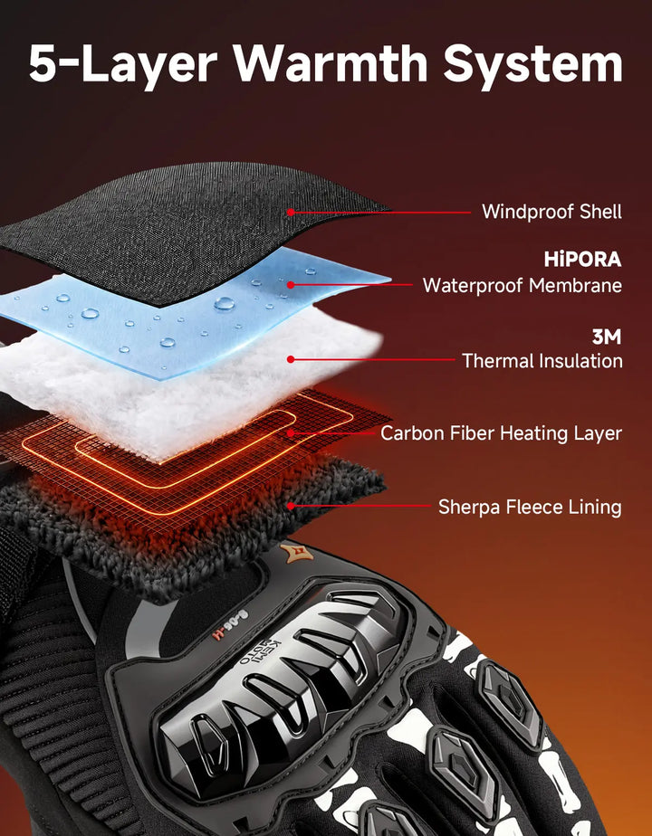 Heated Motorcycle Riding Gloves